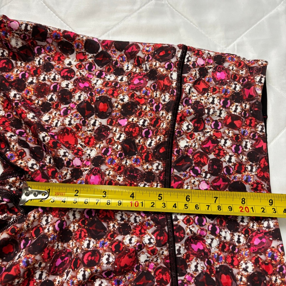 Victoria Sport Gem Print Leggings XS Red Pink Jewel Pattern Yoga Active - Picture 9 of 10